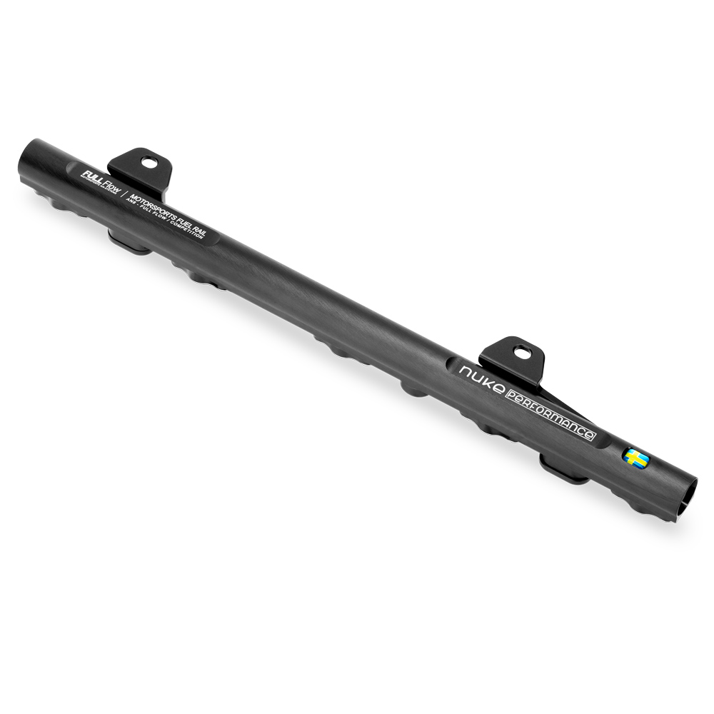 After market full flow fuel rail for Volvo 5cyl white engine, AN-8 ORB