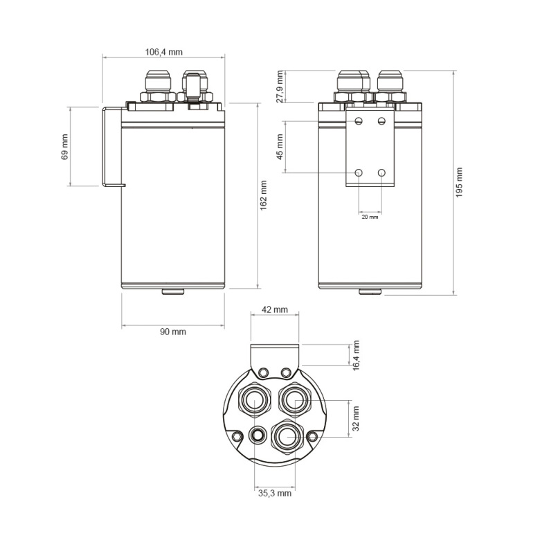 Nuke Performance Carbon Öl Auffangbehälter 0,75 Liter