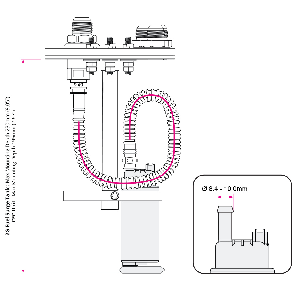 Tredo washer for Nuke Performance fuel surge tanks