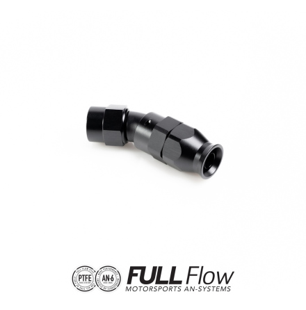 Full Flow PTFE Hose End Fitting 30 Degree AN-6
