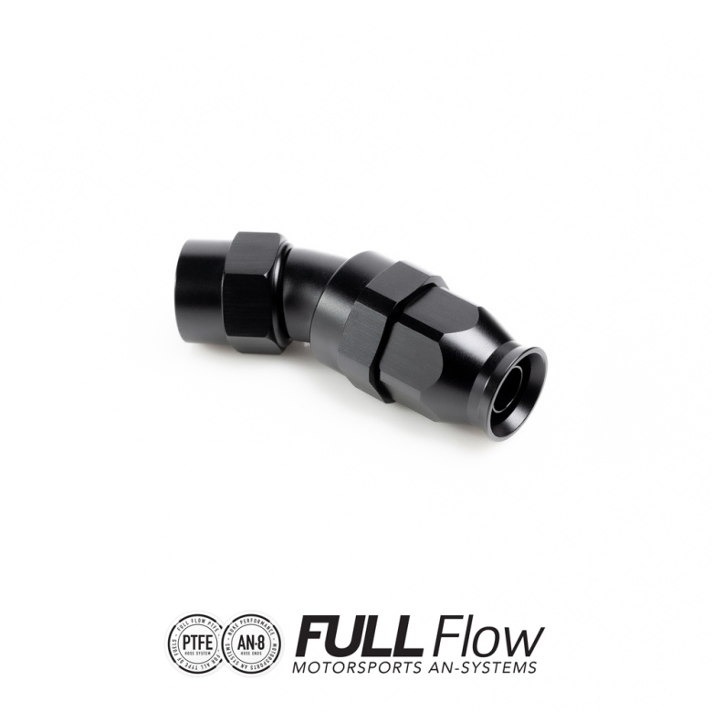 Full Flow PTFE Hose End Fitting 30 Degree AN-8