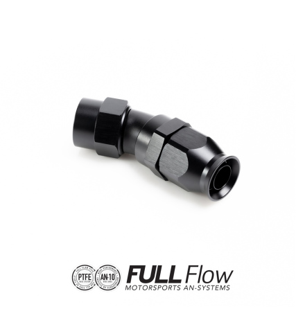 Full Flow PTFE Hose End Fitting 30 Degree AN-10
