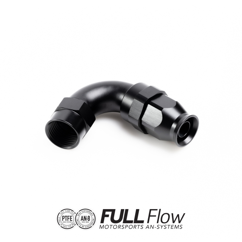 Full Flow PTFE Hose End Fitting 120 Degree AN-8