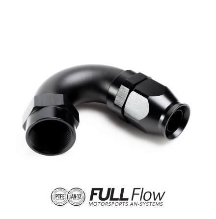 Full Flow PTFE Hose End Fitting 150 Degree AN-12