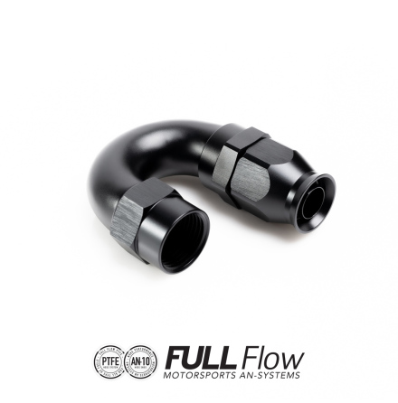 Full Flow PTFE Hose End Fitting 180 Degree AN-10