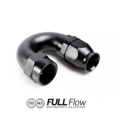 Full Flow PTFE Hose End Fitting 180 Degree AN-12