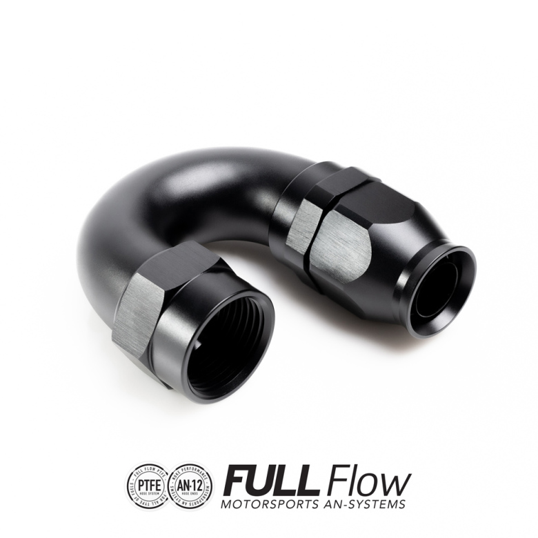 Nuke Performance Full Flow PTFE Hose End Fitting 180 Degree AN-12