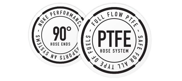 90 Degree Full Flow PTFE Hose End Fittings