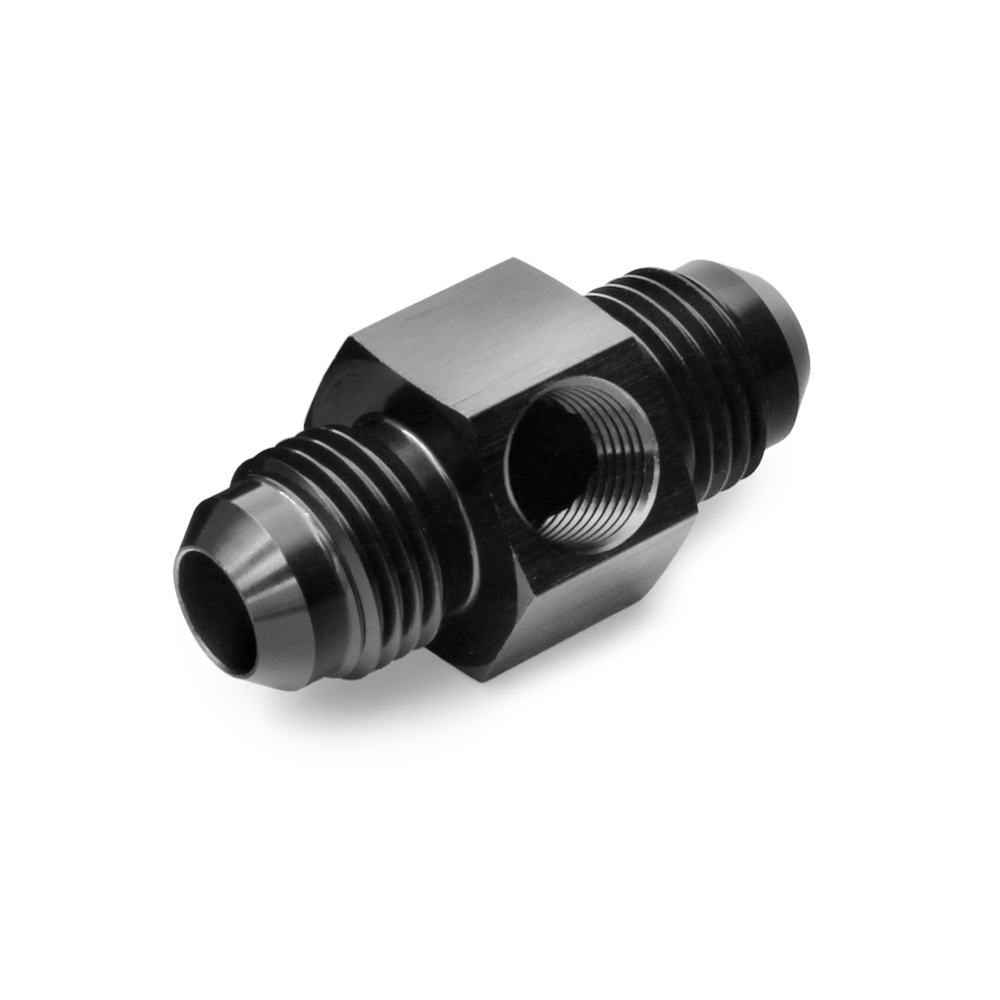 thumbnail interactive-video image 1 of TFI 5/16 Inch (8mm) Barb Fuel Pressure Gauge Adapter With 1/8 NPT Port - Brass - BFP516 1 of 2