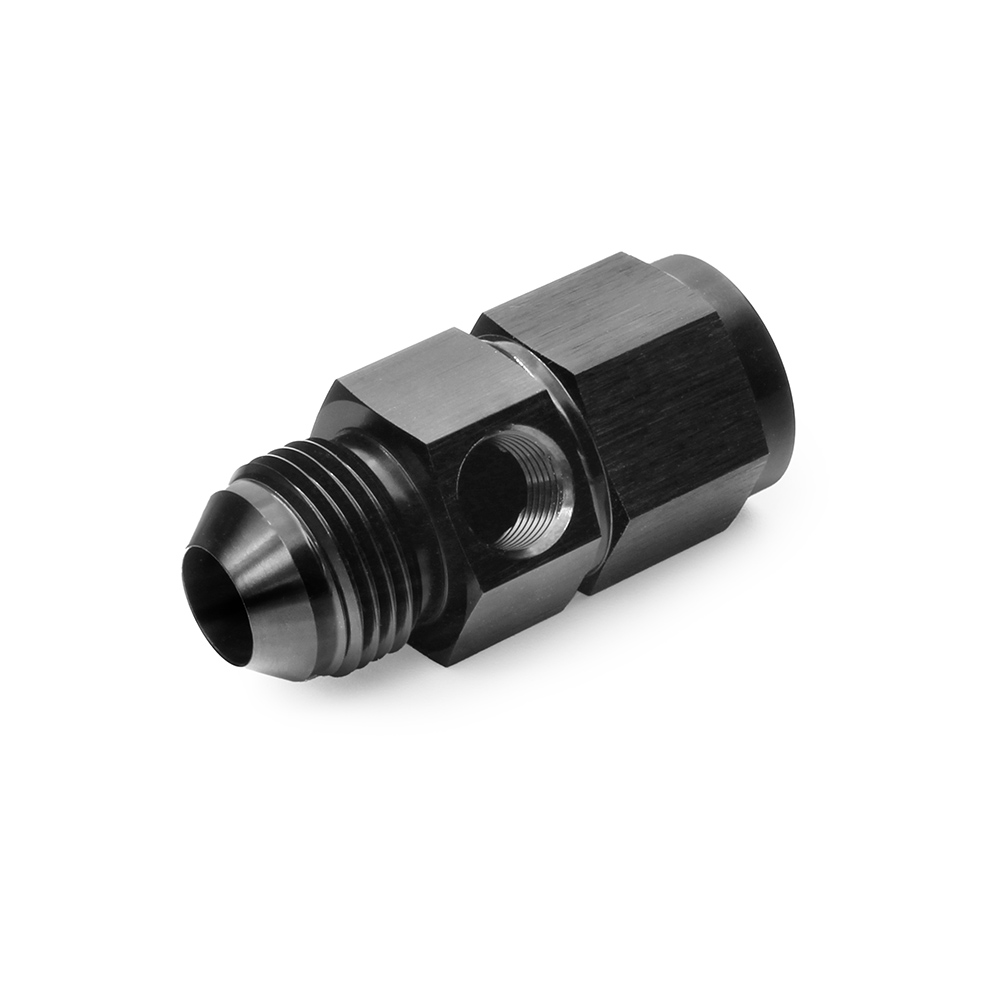 thumbnail image 2 of Fragola 495022-BL -3 AN Male To 1/8 NPT Female 90 Degree Gauge Adapter Fitting (Black) 2 of 5