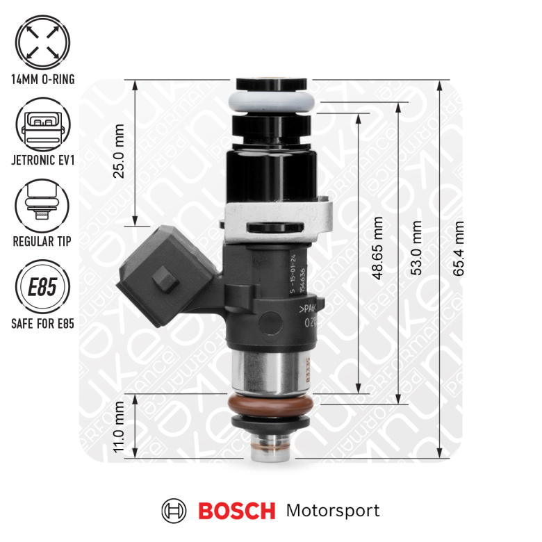 Bosch injector 1462cc, 53mm (EV14S), 5pcs flow matched
