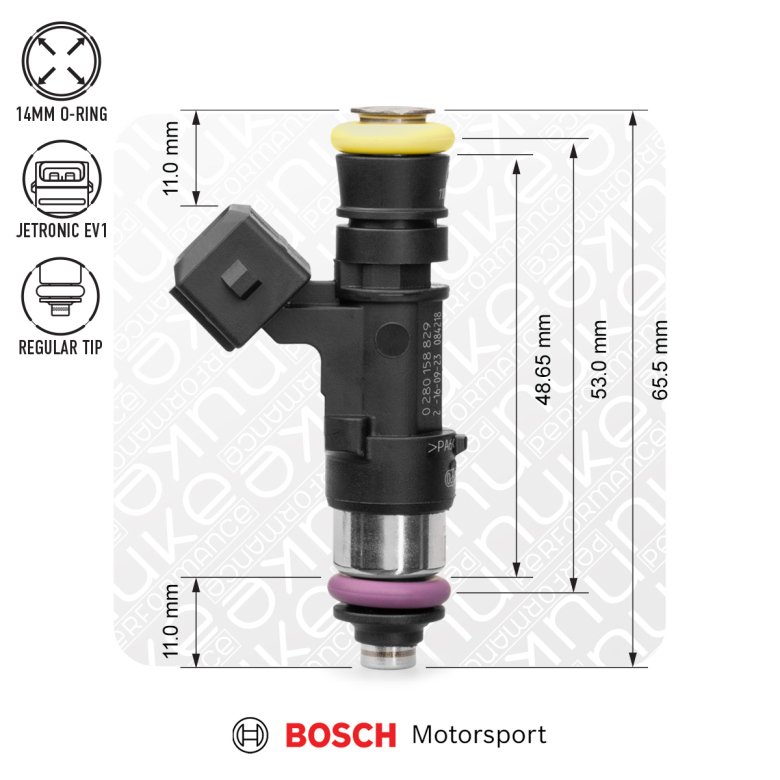 Bosch injector 2200cc NGI2, 53mm (EV14S), 6pcs flow matched