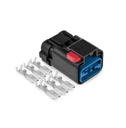 Bulkhead electrical connector, 6-pin