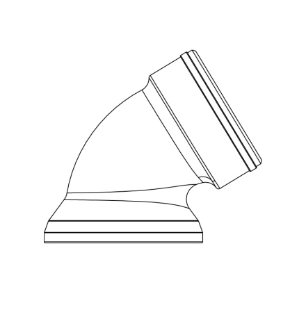Remote mount fill neck, 60 degree elbow for direct mount to CFC Unit